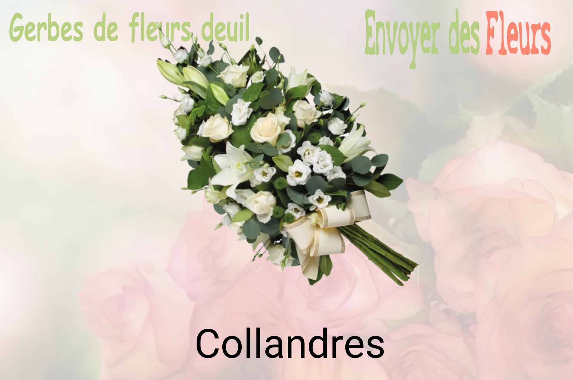 Gerbe de fleurs de deuil livrée à Collandres